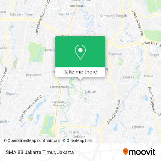 SMA 88 Jakarta Timur map