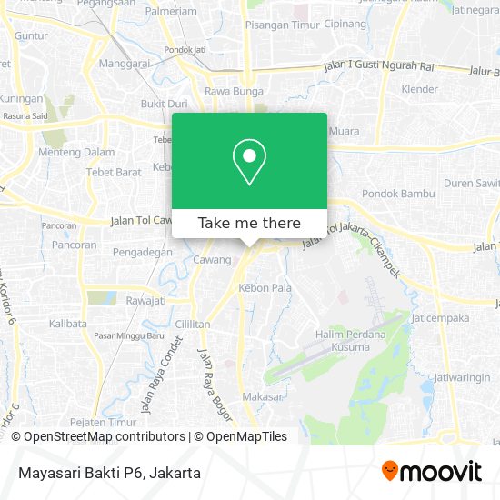 Mayasari Bakti P6 map