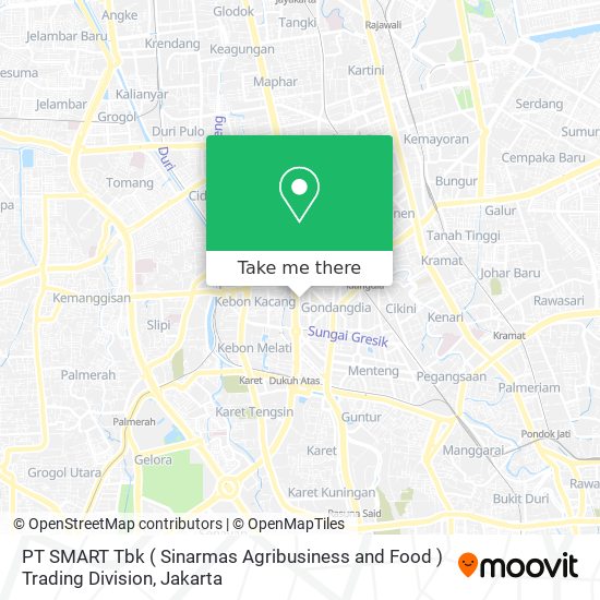 PT SMART Tbk ( Sinarmas Agribusiness and Food ) Trading Division map