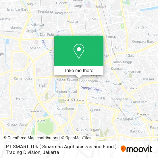 PT SMART Tbk ( Sinarmas Agribusiness and Food ) Trading Division map