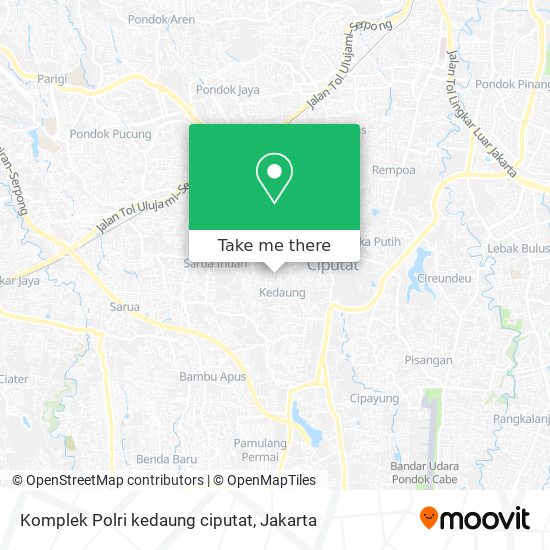 Komplek Polri kedaung ciputat map