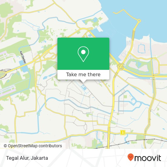 Tegal Alur map