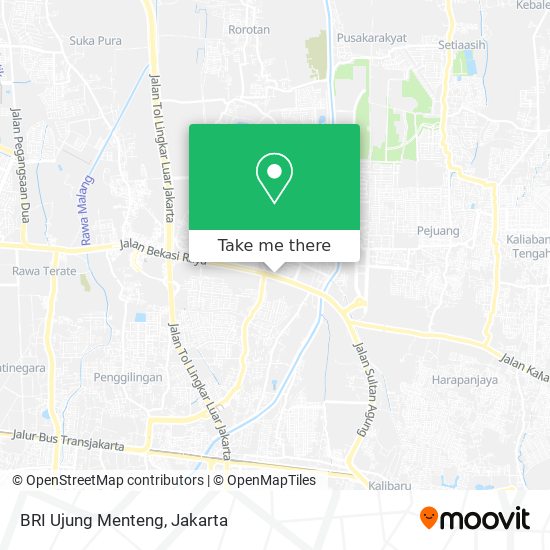 BRI Ujung Menteng map