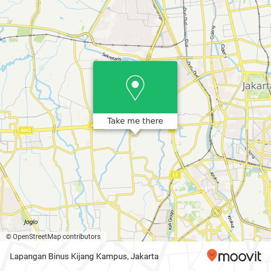 Lapangan Binus Kijang Kampus map