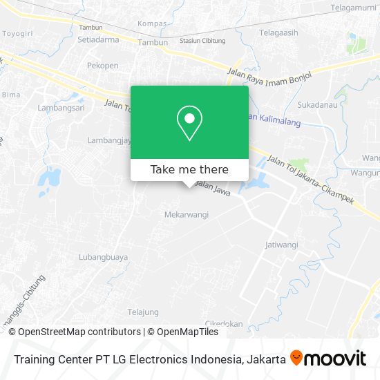 Training Center PT LG Electronics Indonesia map