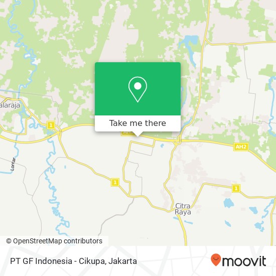 PT GF Indonesia - Cikupa map