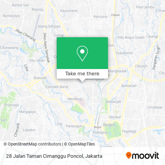 28 Jalan Taman Cimanggu Poncol map