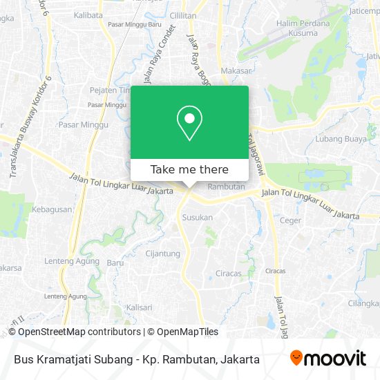 Bus Kramatjati Subang - Kp. Rambutan map