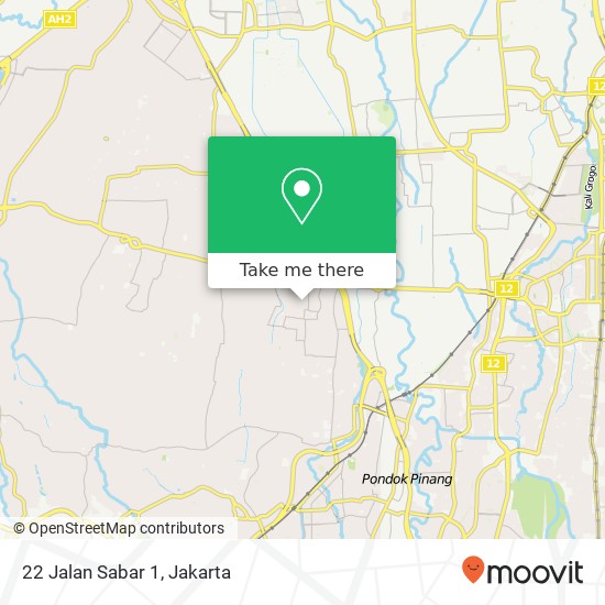 22 Jalan Sabar 1 map