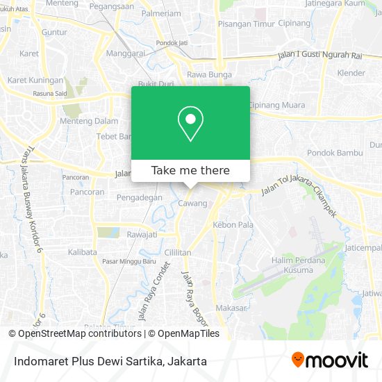 Indomaret Plus Dewi Sartika map