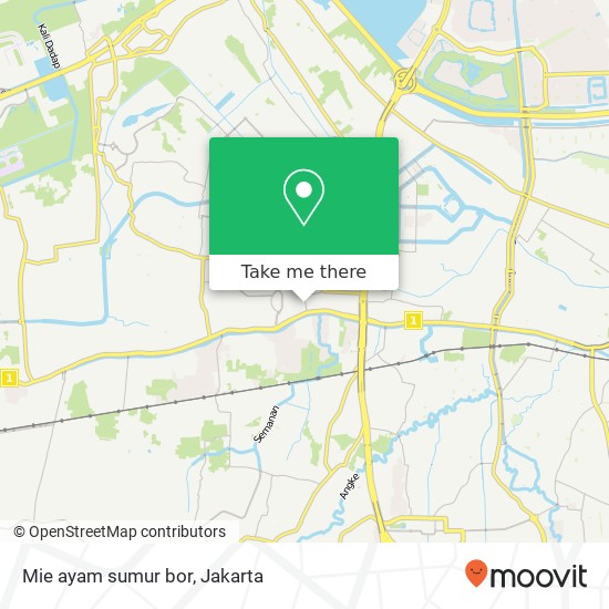 Mie ayam sumur bor map