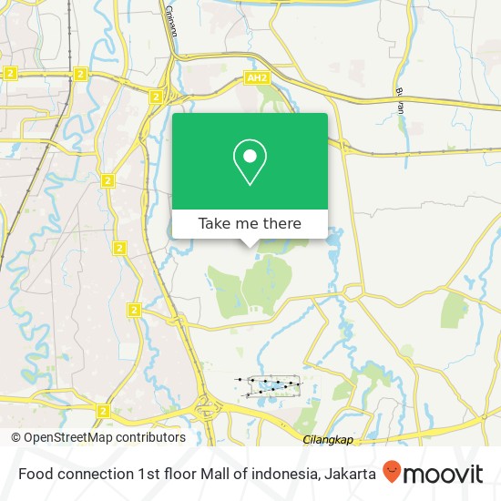 Food connection 1st floor Mall of indonesia map
