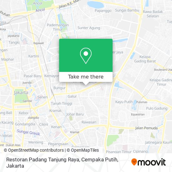 Restoran Padang Tanjung Raya, Cempaka Putih map