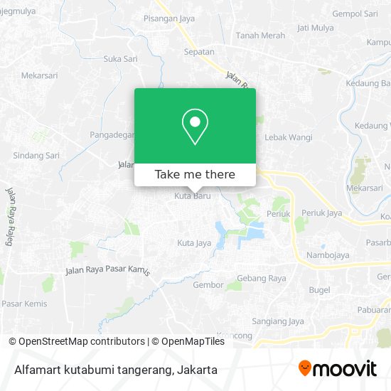 Alfamart kutabumi tangerang map