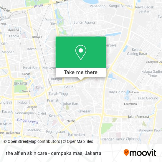 the alfien skin care - cempaka mas map