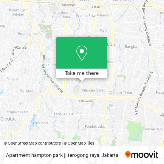 Apartment hampton park jl.terogong raya map