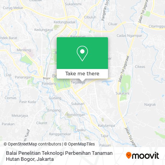 Balai Penelitian Teknologi Perbenihan Tanaman Hutan Bogor map
