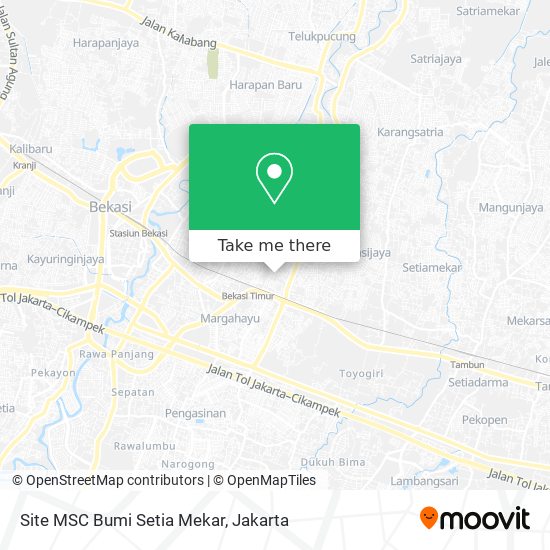 Site MSC Bumi Setia Mekar map