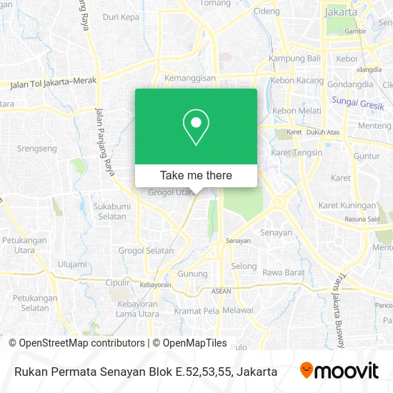 Rukan Permata Senayan Blok E.52,53,55 map