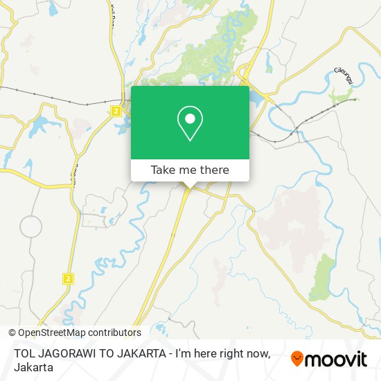 TOL JAGORAWI TO JAKARTA - I'm here right now map