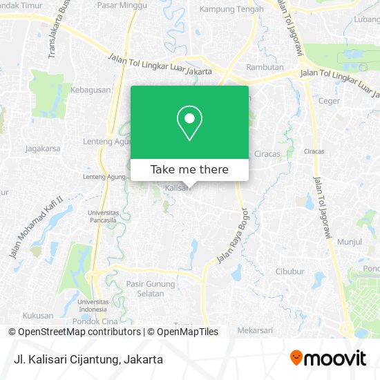 Jl. Kalisari Cijantung map