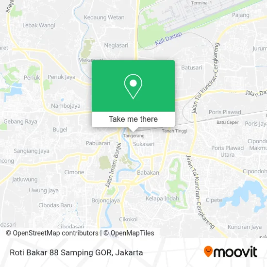 Roti Bakar 88 Samping GOR map