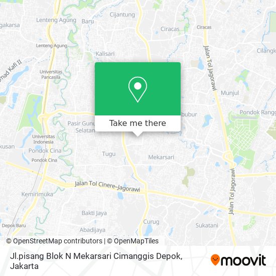 Jl.pisang Blok N Mekarsari Cimanggis Depok map