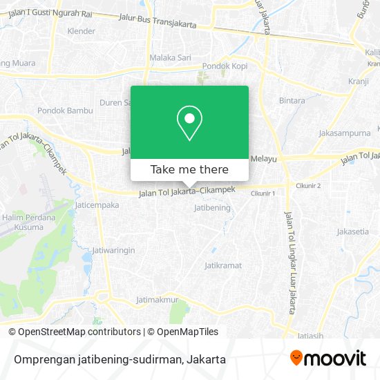 Omprengan jatibening-sudirman map