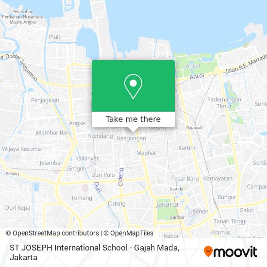 ST JOSEPH International School - Gajah Mada map