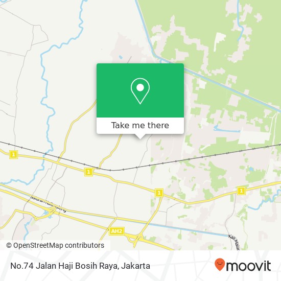 No.74 Jalan Haji Bosih Raya map