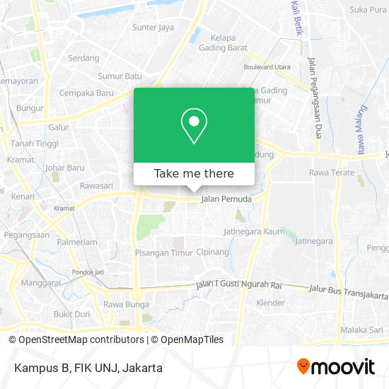 Kampus B, FIK UNJ map