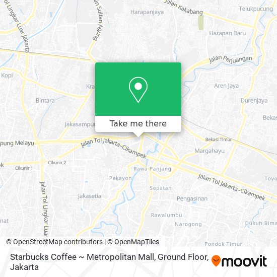 Starbucks Coffee ~ Metropolitan Mall, Ground Floor map