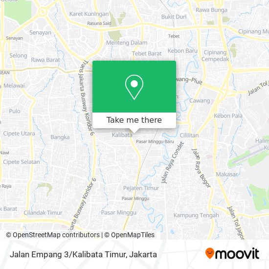 Jalan Empang 3/Kalibata Timur map