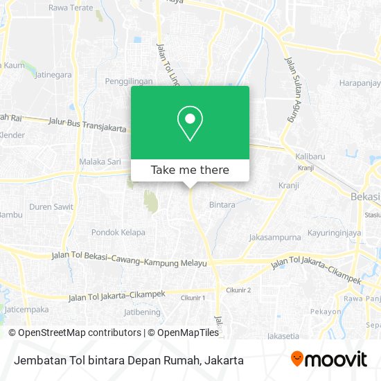 Jembatan Tol bintara Depan Rumah map