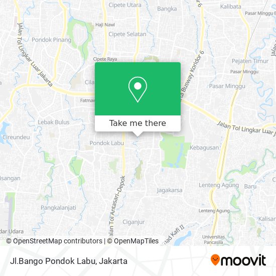 Jl.Bango Pondok Labu map