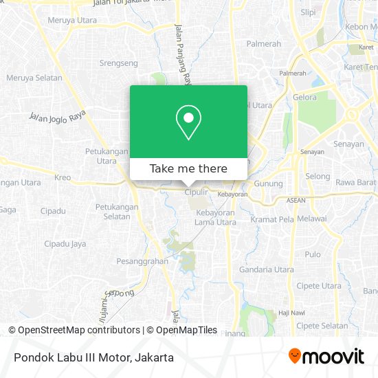 Pondok Labu III Motor map