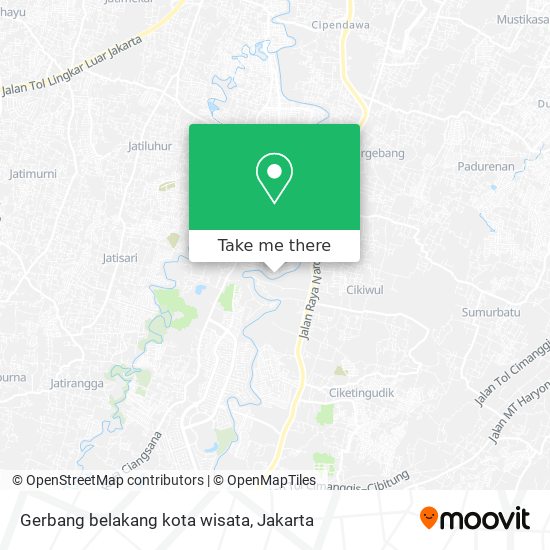Gerbang belakang kota wisata map