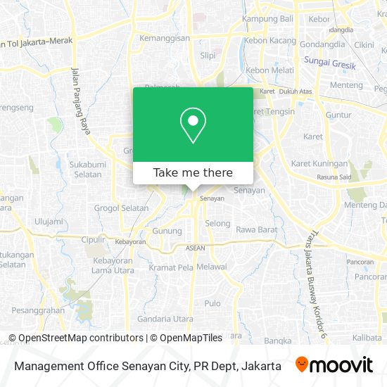 Management Office Senayan City, PR Dept map