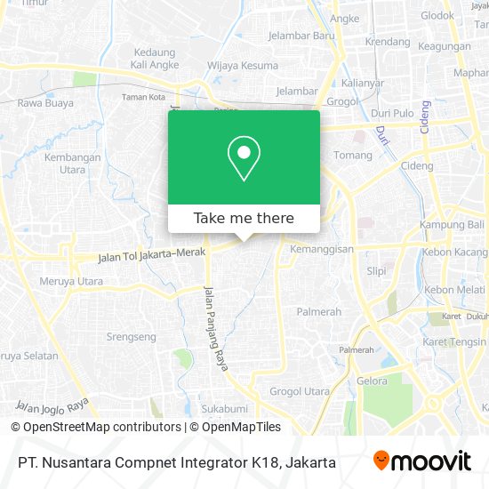 PT. Nusantara Compnet Integrator K18 map