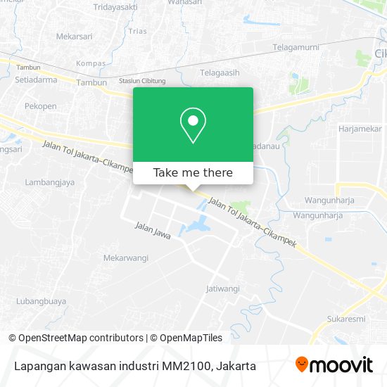 Lapangan kawasan industri MM2100 map