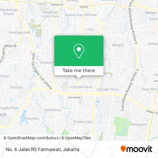 No. 6 Jalan RS Fatmawati map