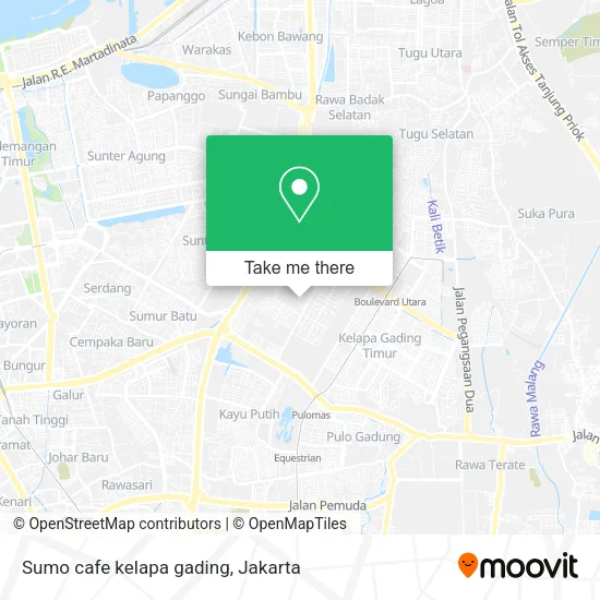 Sumo cafe kelapa gading map