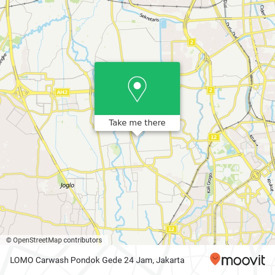 LOMO Carwash Pondok Gede 24 Jam map