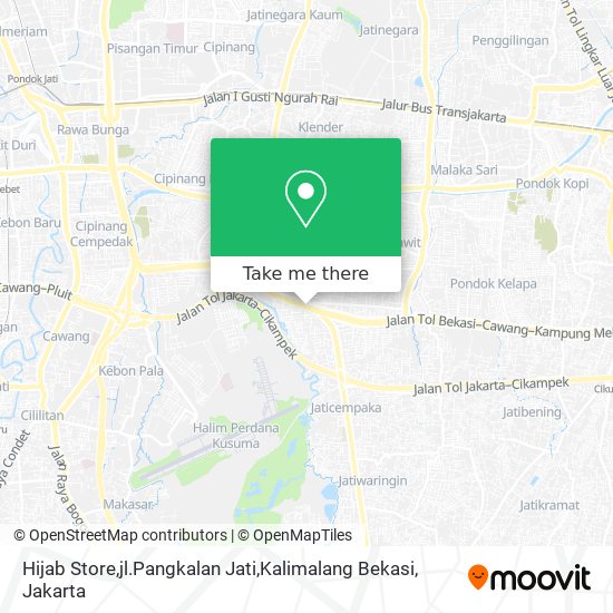 Hijab Store,jl.Pangkalan Jati,Kalimalang Bekasi map