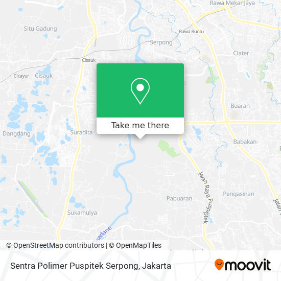 Sentra Polimer Puspitek Serpong map