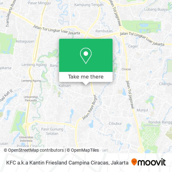 KFC a.k.a Kantin Friesland Campina Ciracas map