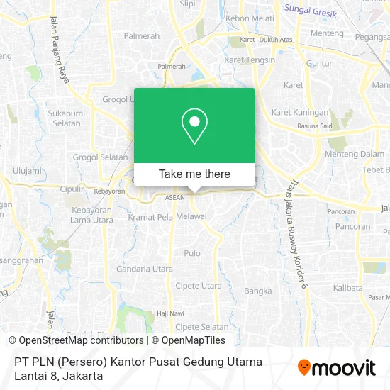 PT PLN (Persero) Kantor Pusat Gedung Utama Lantai 8 map