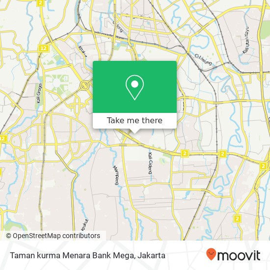 Taman kurma Menara Bank Mega map