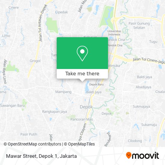 Mawar Street, Depok 1 map