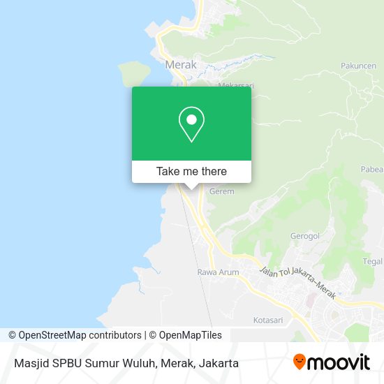 Masjid SPBU Sumur Wuluh, Merak map